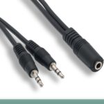3.5mm Stereo F to 2 M Audio Splitter Cable