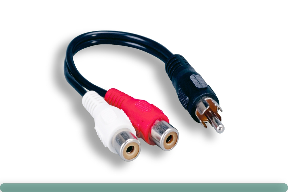 10a3-042hf_1.jpg RCA to RCA Audio Splitter Adaptor Cable - Image 1