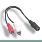 3.5mm Stereo F to 2 RCA M Audio Adapter Cable