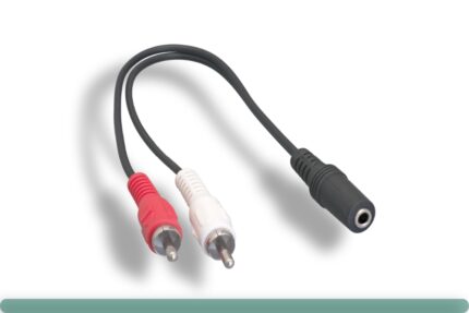 3.5mm Stereo F to 2 RCA M Audio Adapter Cable