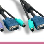 Standard Black Color PS/2 3 in 1 KVM Cable (M/M)