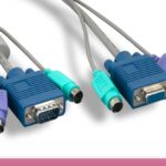 Premium Gray Color PS/2 3 in 1 KVM Cable