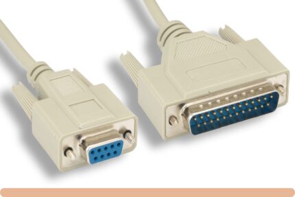 DB9 F to DB25 M AT Modem Cable