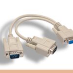 RS-232 DB9 F to M x 2 Splitter Cable
