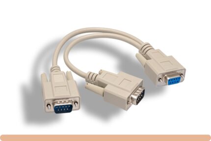 RS-232 DB9 F to M x 2 Splitter Cable
