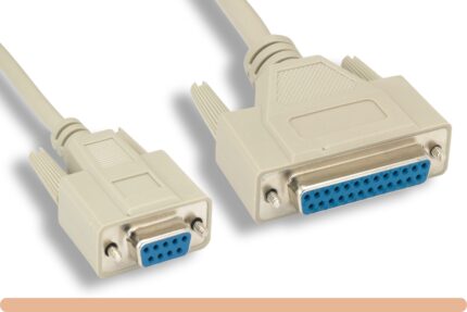 DB9 F / DB25 F Null Modem Cable