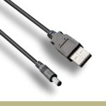 USB 2.0 A Male to DC 5.5 MM x 2.1 MM Power Cable