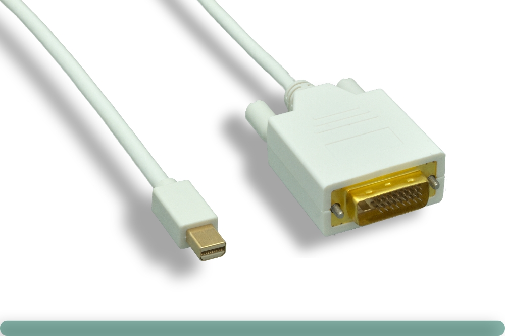10dp-mdpdvi-03.jpg Mini DisplayPort to DVI Cable - Image 1