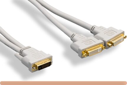 DVI-D M to 2*DVI-D F Dual Link Splitter Cable