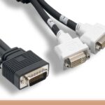 DMS-59 M to 2*DVI-I F Dual Link Splitter Cable