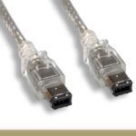 IEEE-1394a 6P to 6P Cable. Clear Color