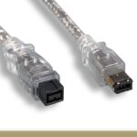 IEEE-1394b 9P to 6P Cable, Clear Color