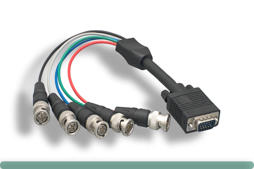 10h1-17101-bk_2.jpg VGA HD15 M To 5 BNC M High-Resolution Monitor Cable - Image 1