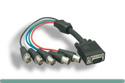 VGA HD15 M To 5 BNC F High-Resolution Monitor Cable