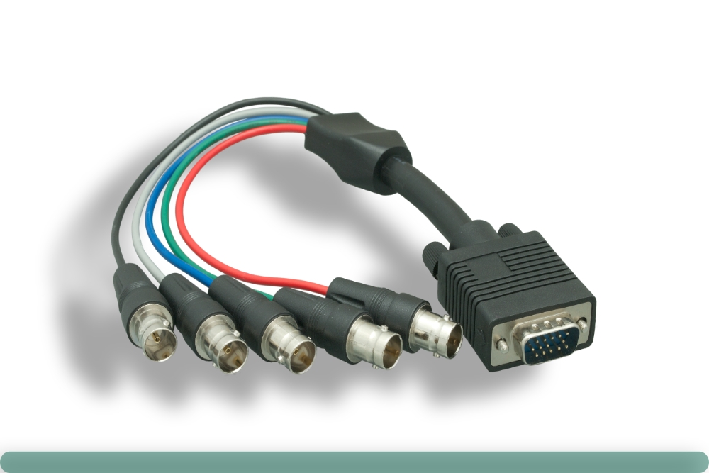 10h1-17201-bk_2.jpg VGA HD15 M To 5 BNC F High-Resolution Monitor Cable - Image 1
