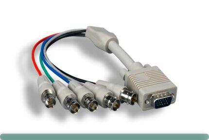 VGA HD15 M To 5 BNC F High-Resolution Monitor Cable