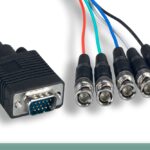 VGA HD15 M To 5 BNC M High-Resolution Monitor Cable with Ferrite