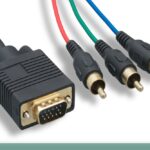 VGA HD15 M To 3 RCA M High-Resolution Video Cable With Ferrite