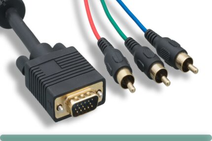 VGA HD15 M To 3 RCA M High-Resolution Video Cable With Ferrite
