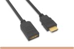High Speed HDMI Male to Female Extension Cable with Dust Caps 30AWG