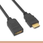 High Speed HDMI Male to Female Extension Cable with Dust Caps 30AWG