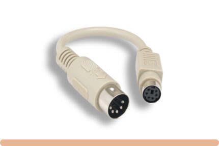 DIN 5 M to MDIN 6 F PS/2 to AT Keyboard Adapter Cable