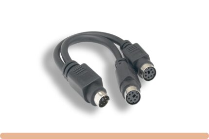 MDIN6 M to Fx2 PS/2 Y Splitter Cable