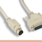 MDIN8 M to DB25 M Mac to ImageWriter I Printer Cable