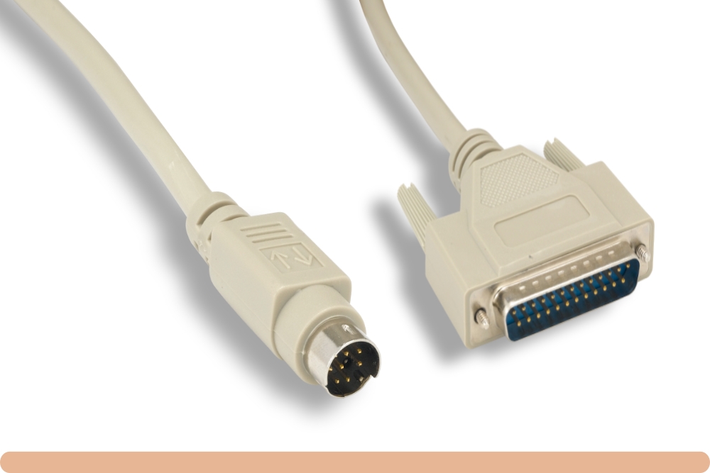 10m3-081xx.jpg MDIN8 M to DB25 M Mac to ImageWriter I Printer Cable - Image 1