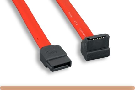 180 to 90-Degree 7 Pin Serial ATA Cable