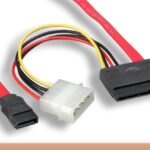 18" SATA 7 Pin+15 Pin to SATA 4 Pin Power Cable