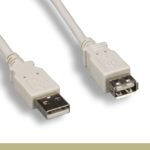 USB 2.0 Type A / A Extension Cable Beige Color