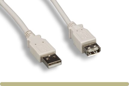 USB 2.0 Type A / A Extension Cable Beige Color