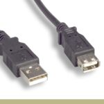 USB 2.0 Type A / A Extension Cable Black Color
