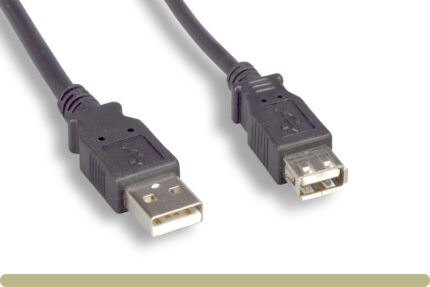 USB 2.0 Type A / A Extension Cable Black Color