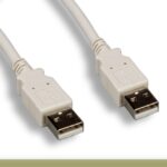 USB 2.0 A Male / A Male Cable Beige Color