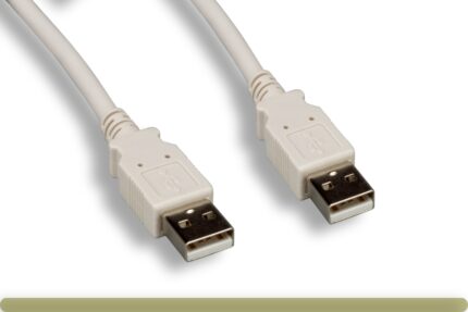 USB 2.0 A Male / A Male Cable Beige Color