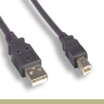 USB 2.0 A Male / B Male Cable Black Color