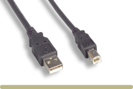 USB 2.0 A Male / B Male Cable Black Color