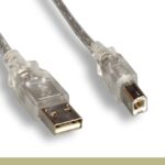 USB 2.0 A Male / B Male Cable Clear Color