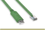USB 2.0 Type A Male / RJ45 Male 8P8C Console Cable Green