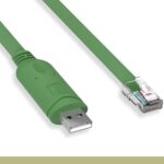 USB 2.0 Type A Male / RJ45 Male 8P8C Console Cable Green