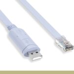 USB 2.0 Type A Male / RJ45 Male 8P8C Console Cable Periwinkle Blue
