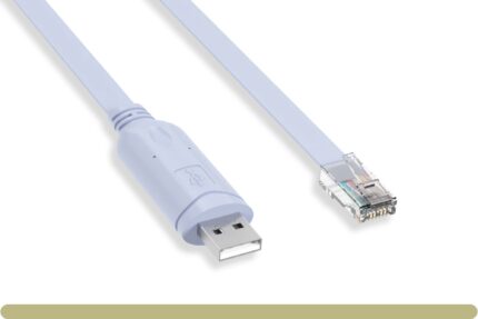 USB 2.0 Type A Male / RJ45 Male 8P8C Console Cable Periwinkle Blue
