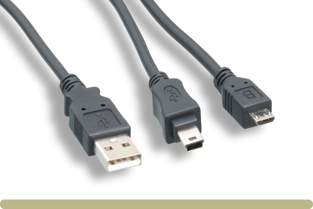 10u2-w3124-05.jpg USB2.0 AM / Mini B Male+Micro B Male Splitter Cable - Image 1