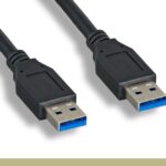 USB 3.0 A Male / A Male Cable Black Color