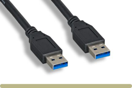 USB 3.0 A Male / A Male Cable Black Color