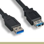 USB 3.0 Type A Extension Cable Black Color