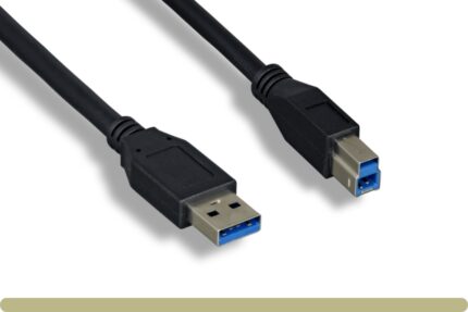 USB 3.0 A Male / B Male Cable Black Color