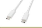 USB 3.2 Gen 2x1 10G Type-C Male / Male Cable With USB PD 100W Fast Charging White